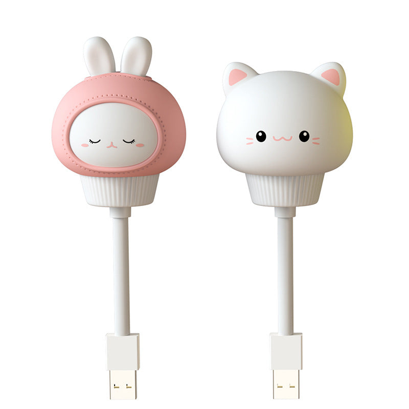 Cute Animal Voice Control Night Light - English Learning LED Lamp with 7 Color Modes, Sound Activated Bedside Light