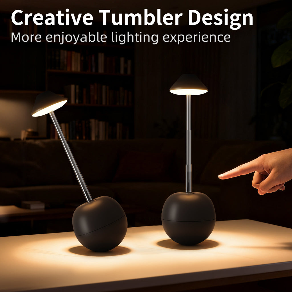 LED Touch Control Night Light - Rechargeable RGB Color Changing Bedside Lamp with Remote, Dimmable Table Lamp