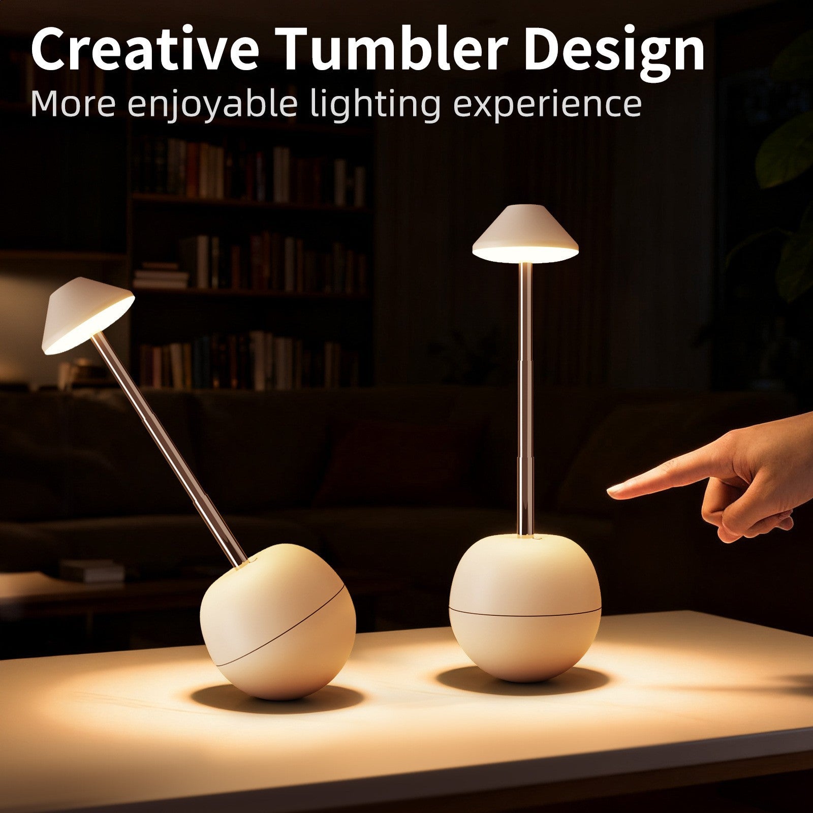 LED Touch Control Night Light - Rechargeable RGB Color Changing Bedside Lamp with Remote, Dimmable Table Lamp